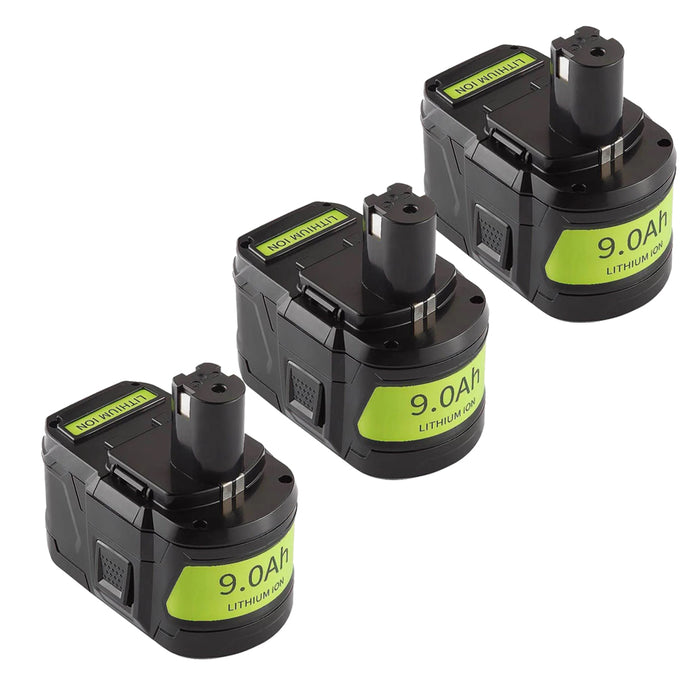 3 Packs 9.0Ah For Ryobi 18V P108 Battery replacement | High Capacity Li-ion Battery