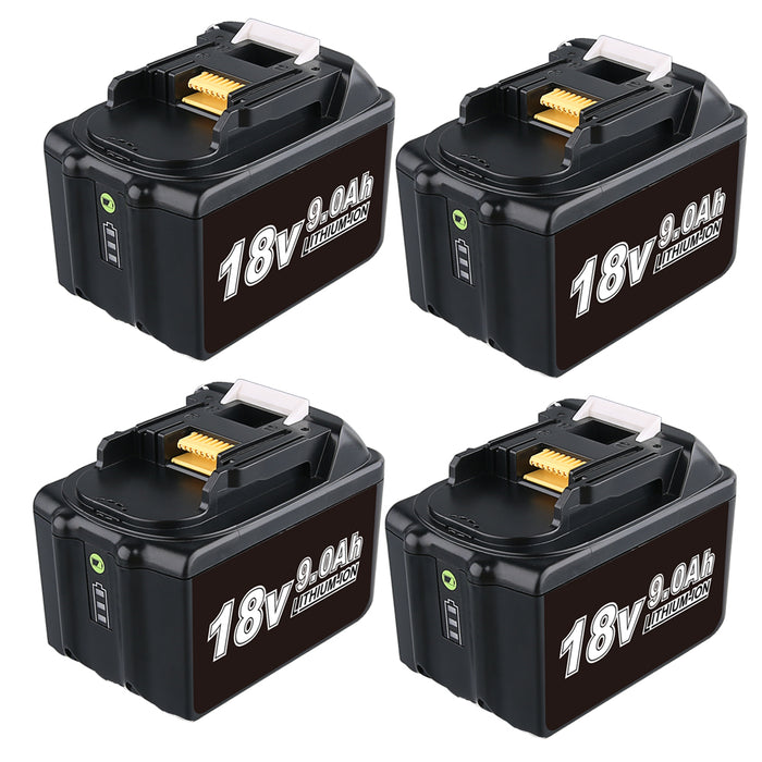 4 Pack BL1890B 18V 9.0Ah Replacement Battery Compatible With Makita | BL1860 BL1850 BL1840 BL1890 LXT Li-ion Battery