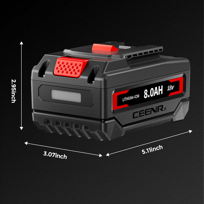 Ceenr 8.0Ah Battery For Bosch 18V 2 Pack | Replacement Model BAT610G, with Lishen 21700 Battery Cell (LR2170LA)