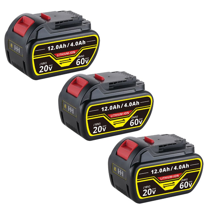 For Dewalt DCB609 20V/60V MAX FLEXVOLT Li-Ion 12.0Ah Battery DCB609-2 DCB606 3PACK