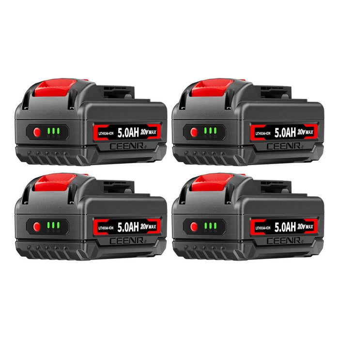 Ceenr 5.0Ah Battery for DeWalt 18V(20V Max) 4 Pack | Replacement Model DCB200