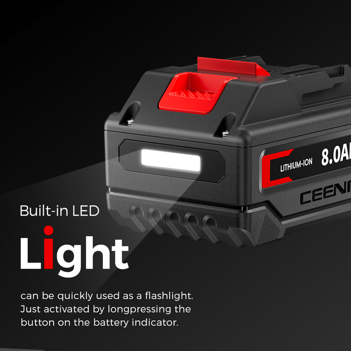 Ceenr 8.0Ah Battery For Makita 18V | Replacement Model BL1860B, with Lishen 21700 Battery Cell (LR2170LA)