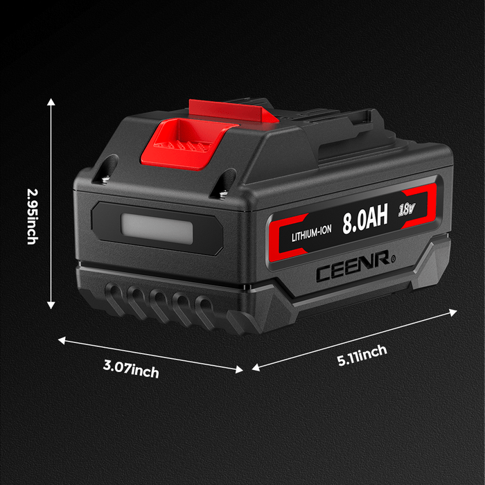 Ceenr 8.0Ah Battery For Makita 18V 4 Pack | Replacement Model BL1860B, with Lishen 21700 Battery Cell (LR2170LA)