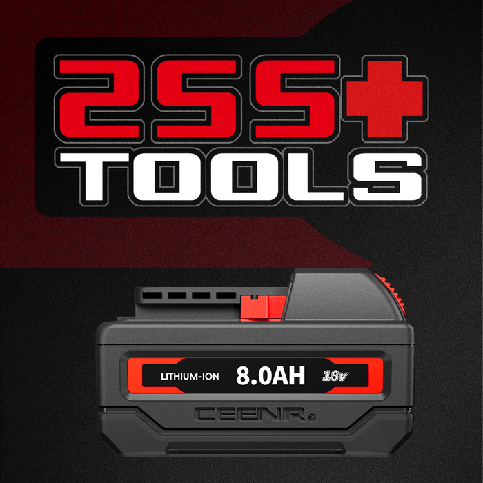 Ceenr 8.0Ah Battery For Milwaukee 18V | Replacement Model M 18, with Lishen 21700 Battery Cell (LR2170LA)