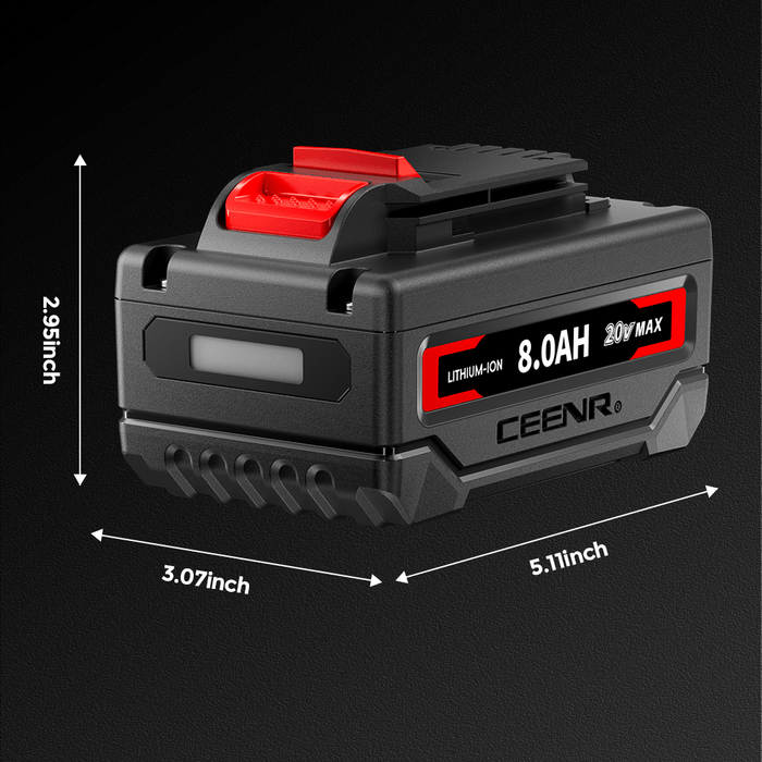 Ceenr 8.0Ah Battery For Porter Cable 20V Max 2 Pack | Replacement Model PCC685, with Lishen 21700 Battery Cell (LR2170LA)