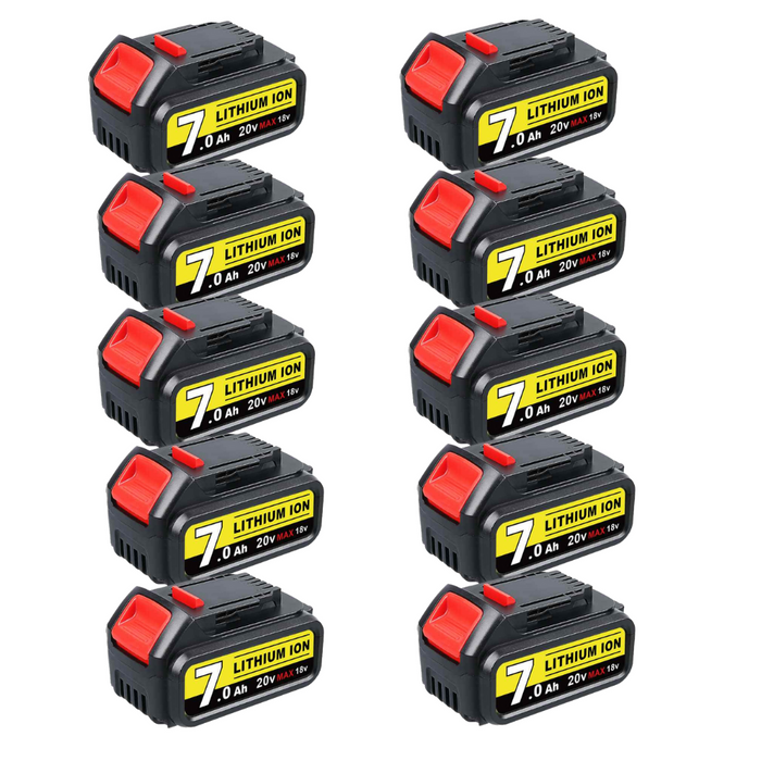 10 Pack For DeWalt 7.0Ah Battery | 20V Max Li-ion Battery DCB200 DCB206  DCB201 DCB203 DCB180