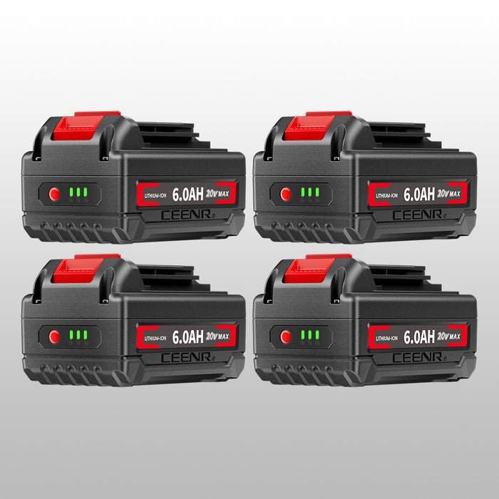 Ceenr 6.0Ah Battery For Black and Decker 20V Max 4 Pack | Replacement Model LBXR20, with LG Battery Cell (INR18650HG2)