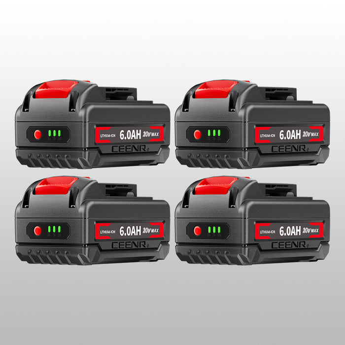 Ceenr 6.0Ah Battery for DeWalt 18V(20V Max) 4 Pack | Replacement Model DCB200, with LG Battery Cell (INR18650HG2)