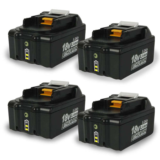 4 Pack For Makita 18V Battery Replacement | BL1850B 5.0Ah Li-ion Battery With LED Indicator I BL1840 BL1850 BL1830