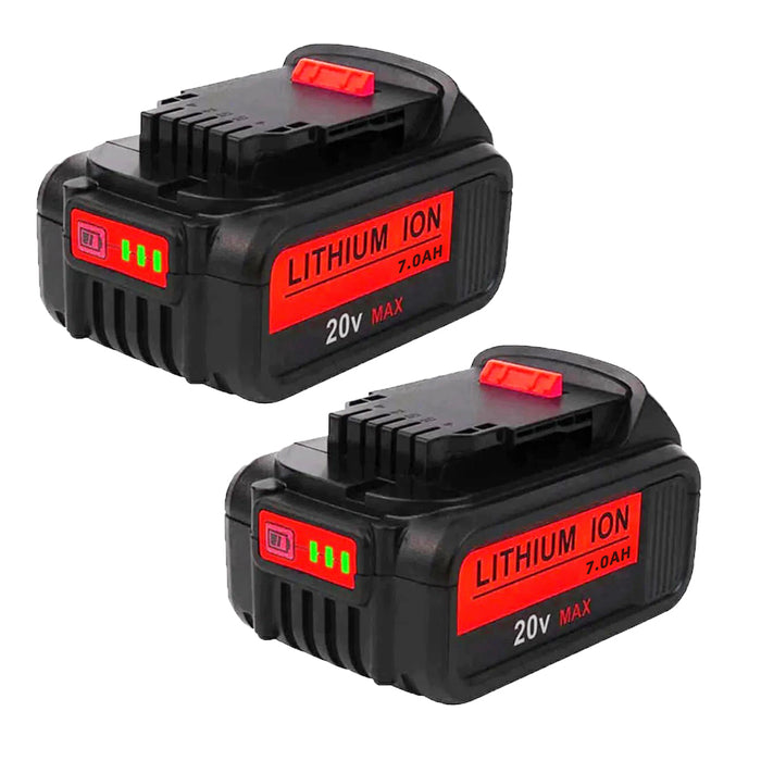 2 Pack For DeWalt 7.0Ah Battery | 20V Max Li-ion Battery DCB200 DCB206  DCB201 DCB203 DCB180