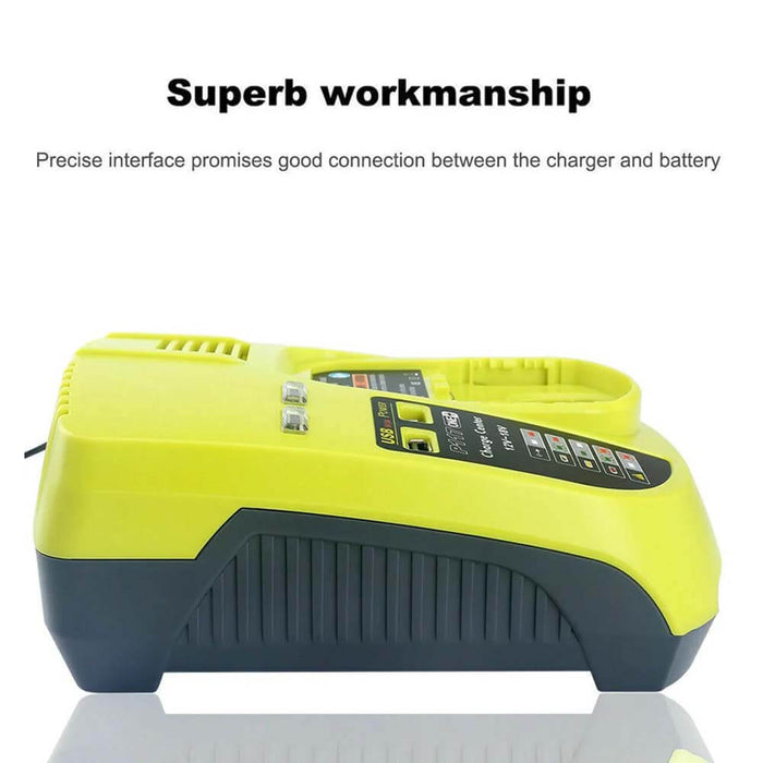 For Ryobi 18V One Plus Lithium Battery Charger P117 | P104 12V-18V Ni-cd & Ni-Mh Battery Charger