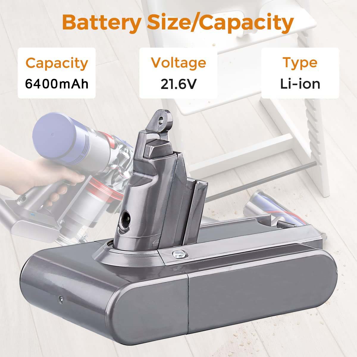 Dyson DC44, DC45 Animal Handheld Rechargeable Battery, 917083-04