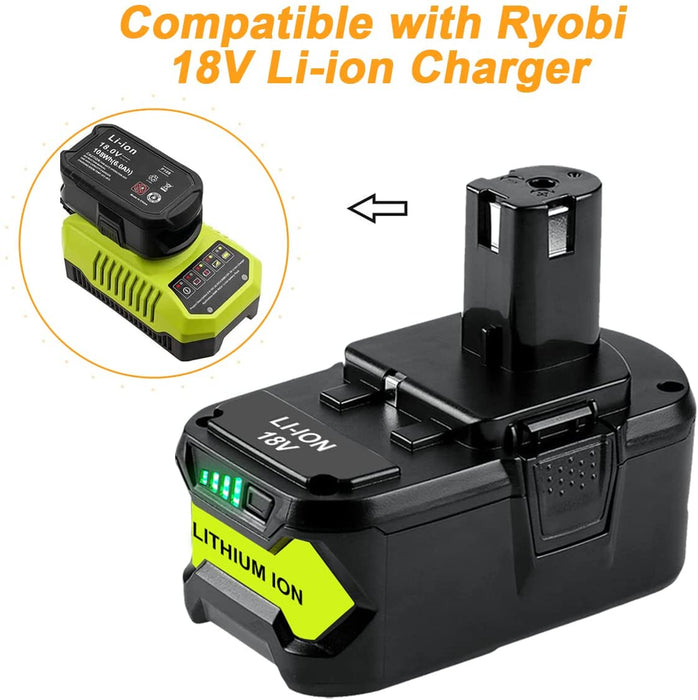 6.0Ah For Ryobi 18V Battery Replacement | Ryobi P108 P107 Battery 4 Packs