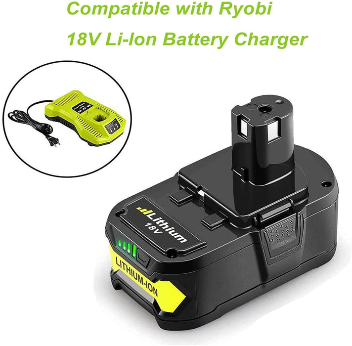 For Ryobi 18V 5.0Ah Battery Replacement | P108 One Plus Lithium Battery