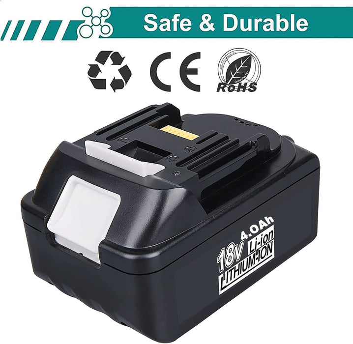 For Makita 18V Battery Replacement | BL1840B 4.0Ah Lithium BL1830 BL1840 BL1845 Battery