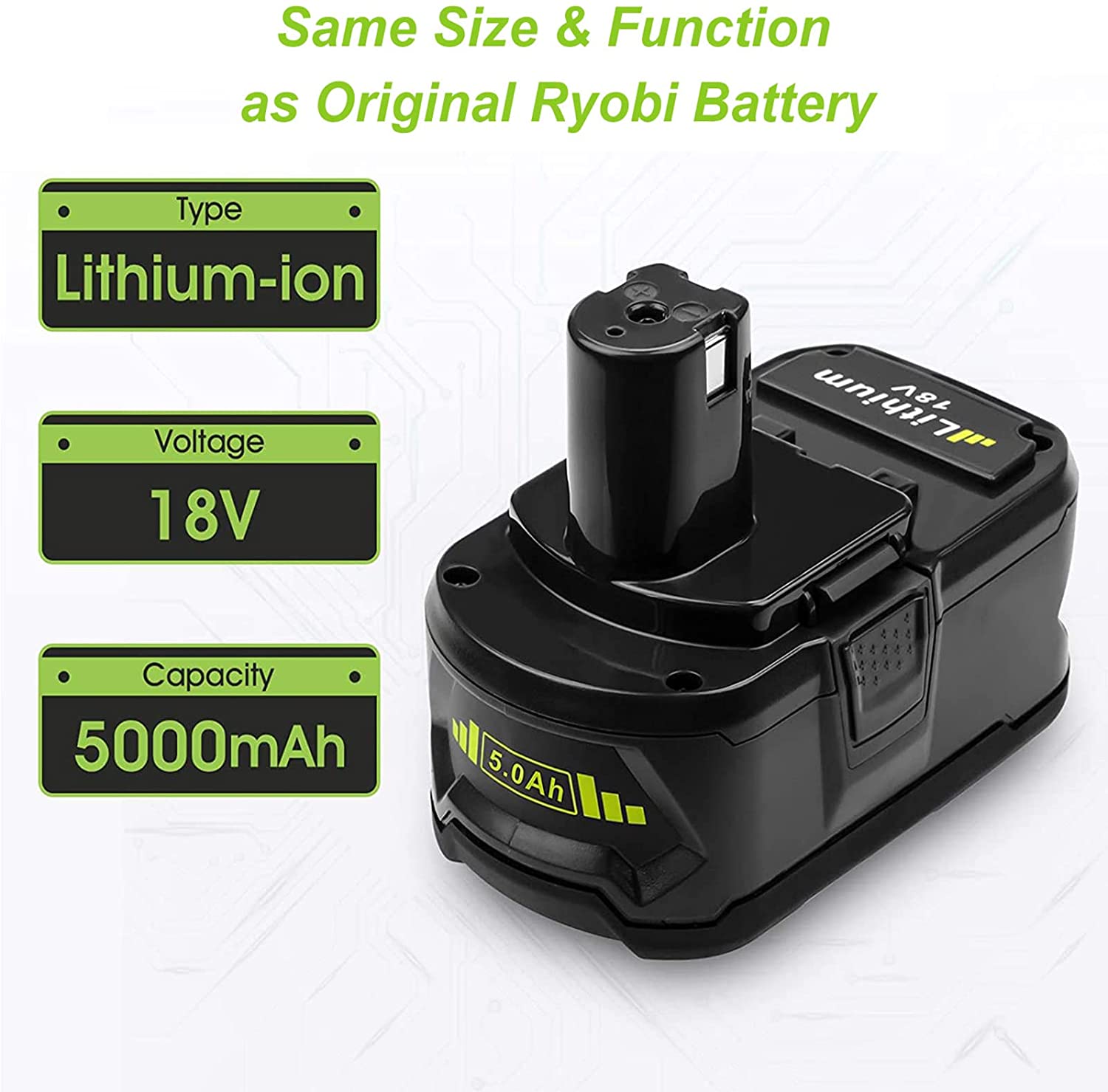 Ryobi 18v battery types hot sale