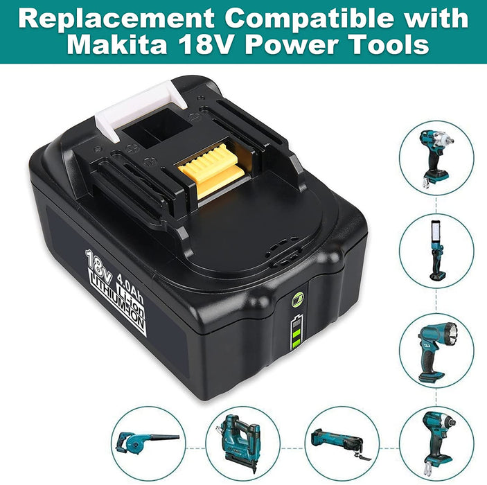 3 Pack For Makita 18V Battery Replacement | BL1840B 4.0Ah Lithium BL1830 BL1840 BL1845 Battery