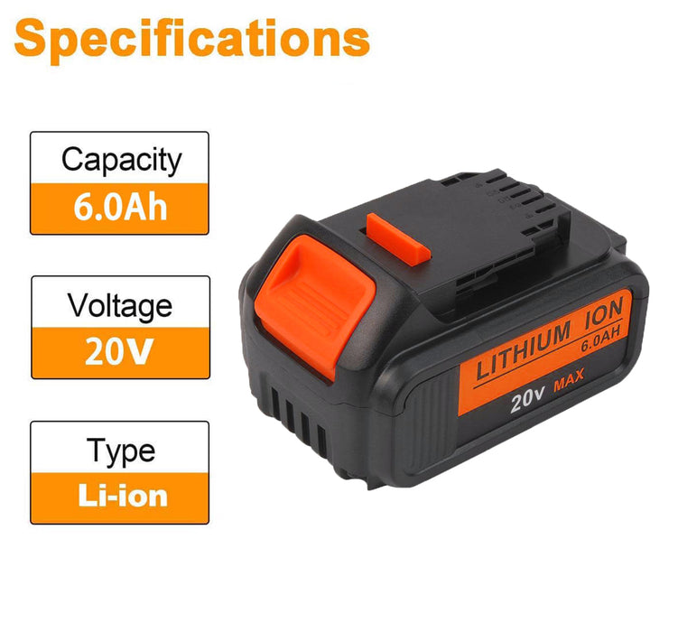 For DeWalt 20V Max XR Battery Replacement | DCB200 6.0Ah 4 Pack | clearance