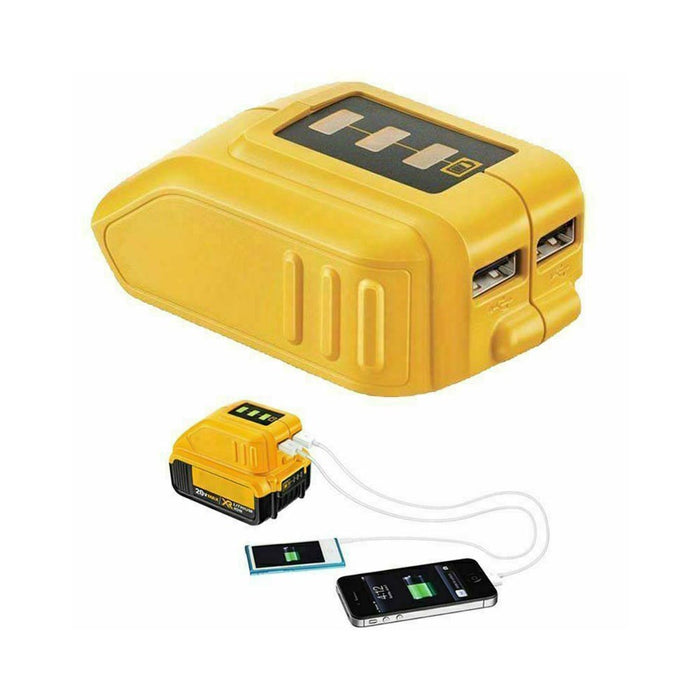 USB Mobile Battery Charger Adapter DCB090 For Dewalt 14V 18V 20V Lithium Battery