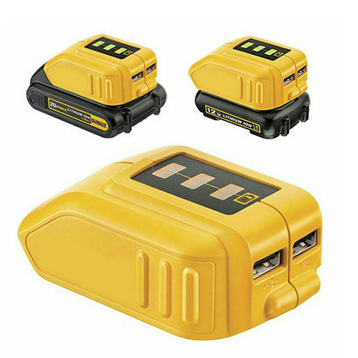 USB Mobile Battery Charger Adapter DCB090 For Dewalt 14V 18V 20V Lithium Battery