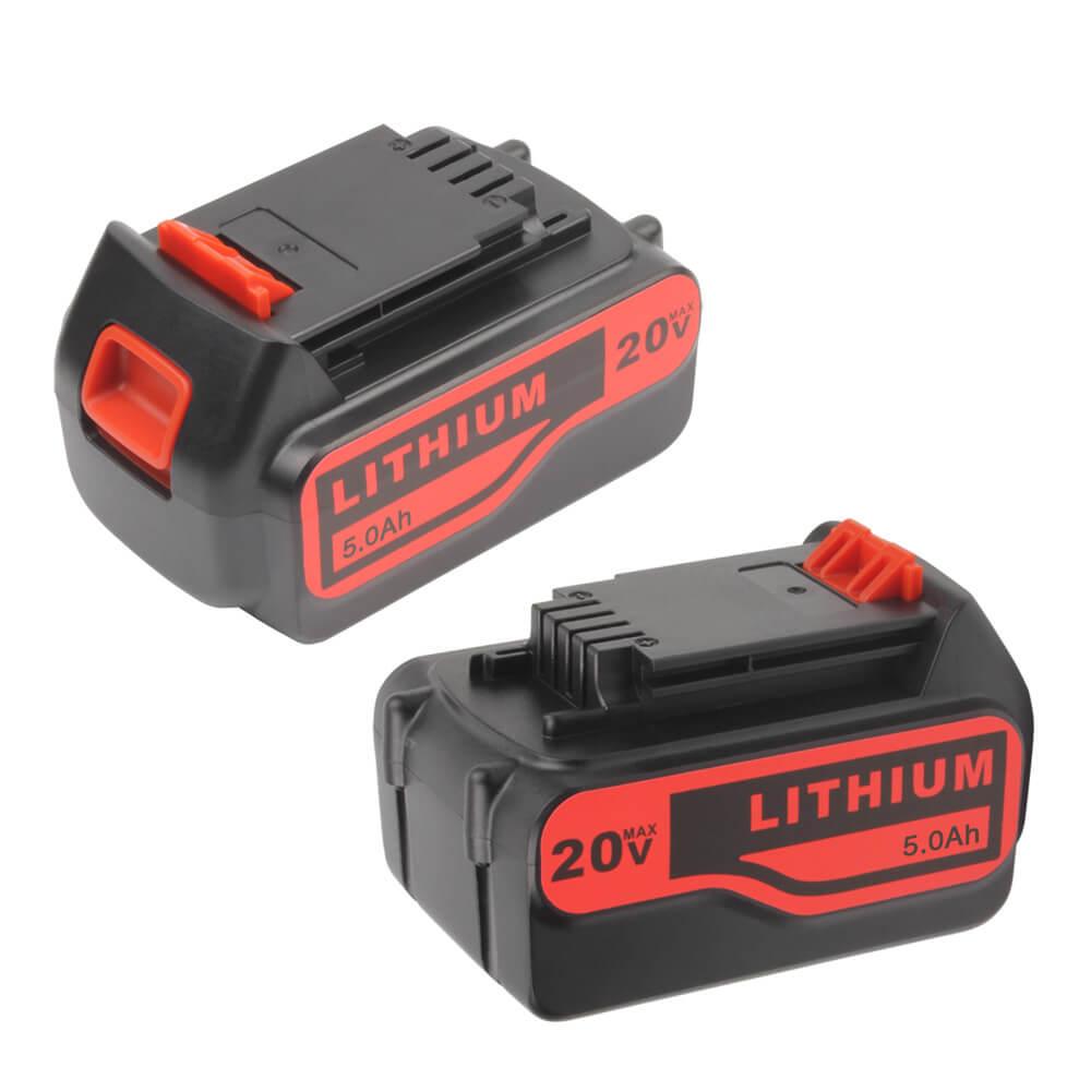 2Pack 20V Lithium-ion Battery for BLACK+DECKER 20 Volt LBXR20