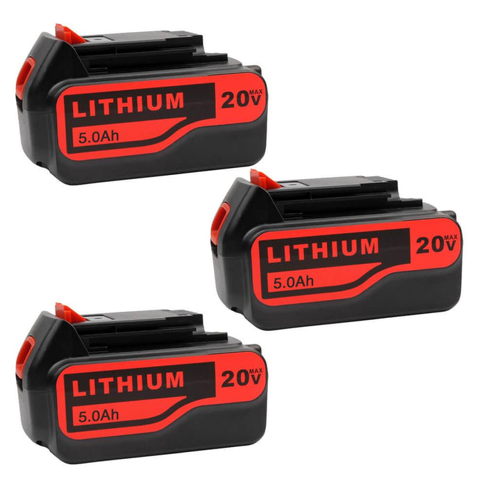 For Black and Decker LBXR20 20V 5.0Ah 3 Pack