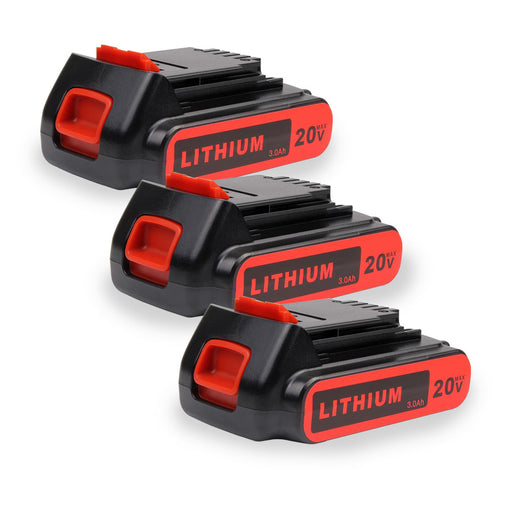 For Black and Decker 20V LBXR20 3.0Ah 3 Pack