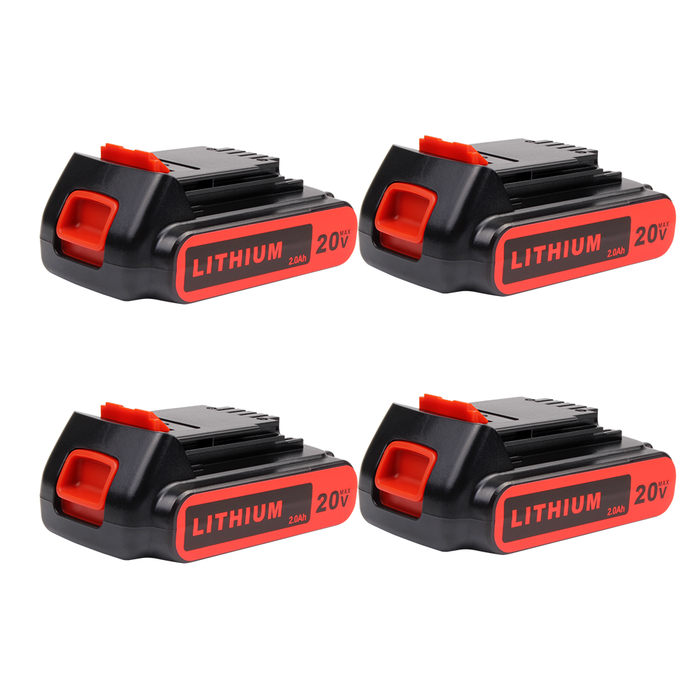 For Black and Decker 20V LBXR20 3.0Ah 4 Pack