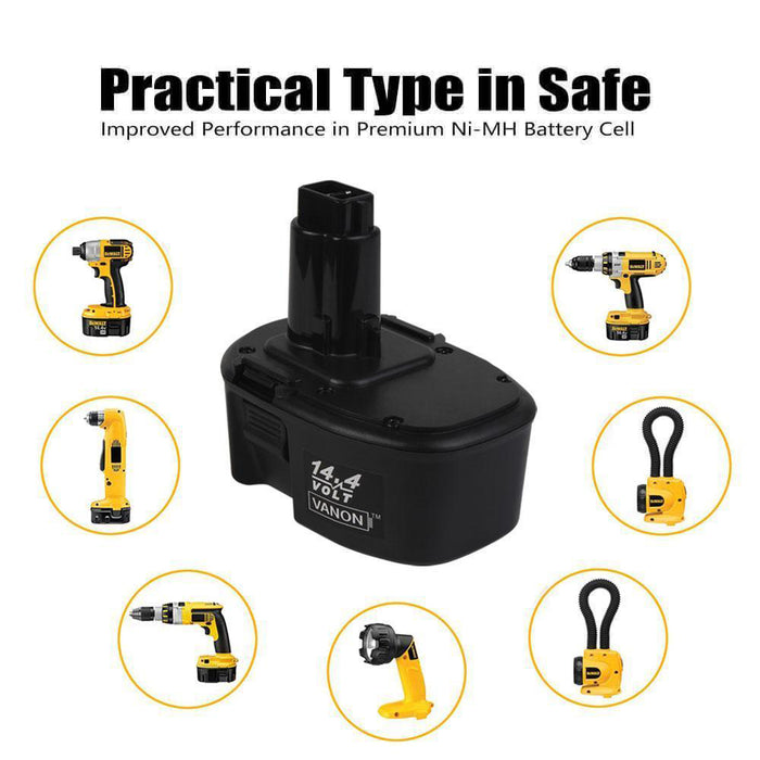 4.6Ah For Dewalt 14.4V Battery Replacement | DC9091 DW918 DC551KA 4 Pack