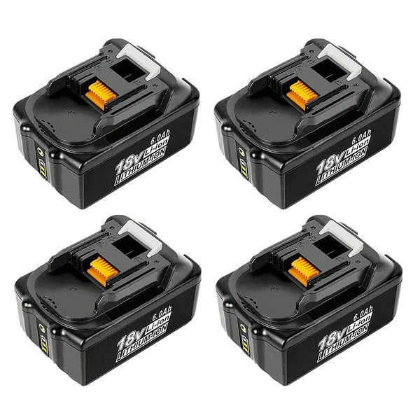 For Makita 18V Battery Replacement With LED Indicator | BL1860B BL1840 BL1850 BL1830 18V 6.0Ah Li-ion Battery 4 Pack