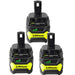 For Ryobi 18V P108 5.0Ah 3 Pack